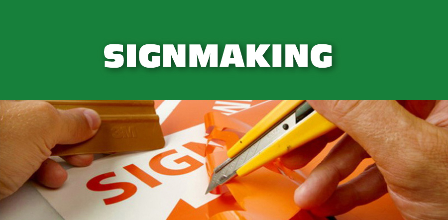 Signmaking - vyřezávaná reklama, digitální tisk a reklamí předměty