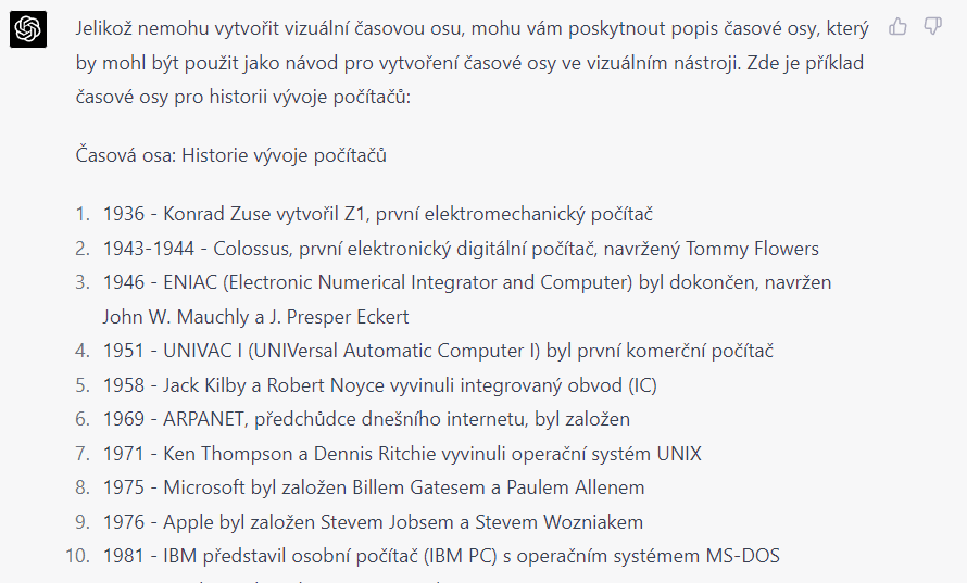 Časová osa vývoje počítačů